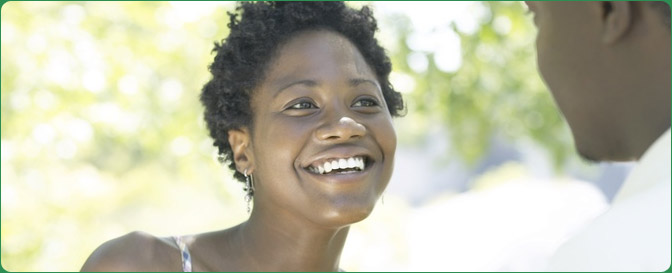 Woman smiling