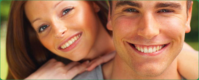 Happy couple with nice smiles